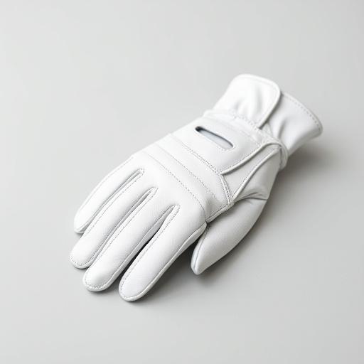 A premium white leather golf glove